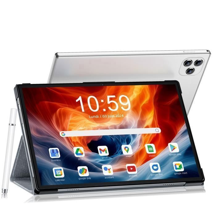 Tablette Tactile 10.1” IPS 25D 1280*800 Android 13 LOSEI Pad Octa-core 6+64Go(128Go Extensible) GPS 5+13MP Dual SIM 6000mAh Argent