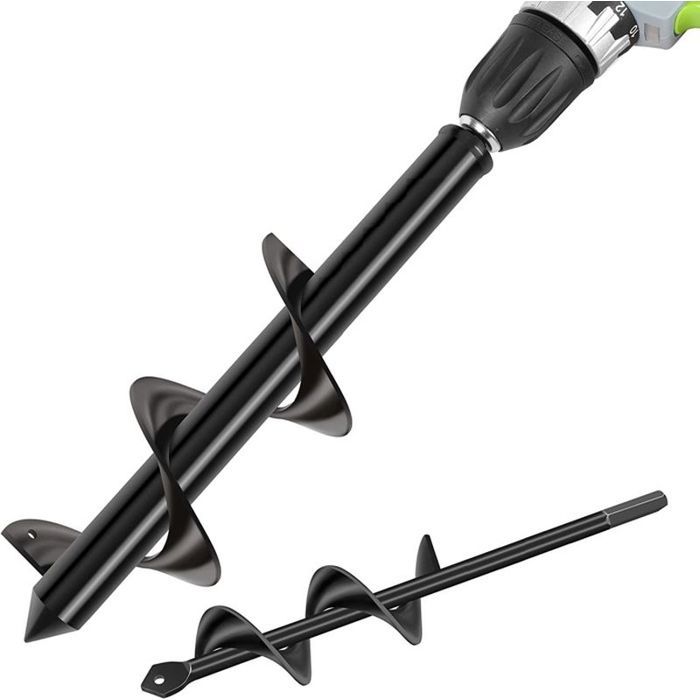 Mèche Tarière Pour Perceuse VEVOR – 80 Mm X 600 Mm, Tige Hexagonale – Pour Plantation, Clôtures, Sols Meubles
