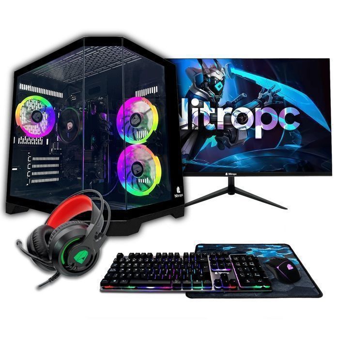 PC Gamer - NITROPC - Pack Bronze - AMD Ryzen 5 3400G - 16Go RAM - SSD 512Go