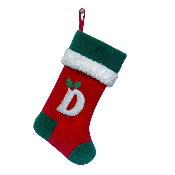 Chaussette De Noël Personnalisable Avec Nom – 46 Cm De Haut, Broderie, Boucle Pour Suspension, Plusieurs Motifs - 9