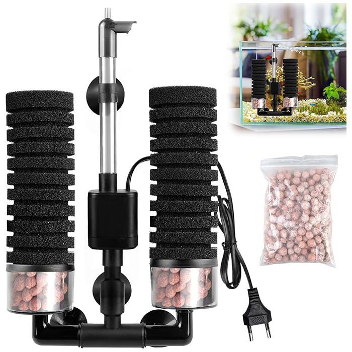 Comparer les prix de Filtre daquariumFiltre épongeFiltre électriqueboule filtranteDouble éponge silencieusePour filtration biologique mécanique