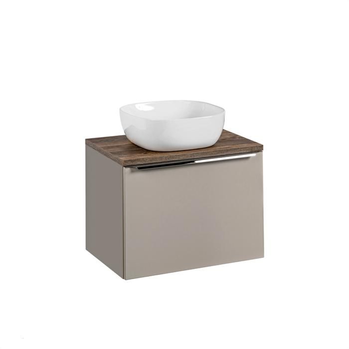 Meuble Vasque - OTITEC - Bold Taupe - 60 cm - Gris Argile - Bois