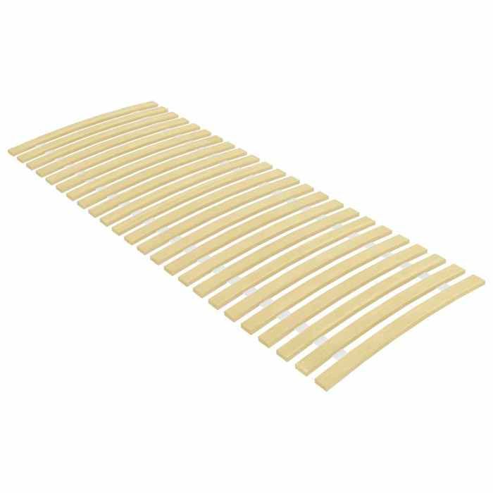Latte de rechange pour sommier - vidaXL - 24 lattes - 80x200 cm - Bois de peuplier - Pliable - Lattes enroulables - Brun