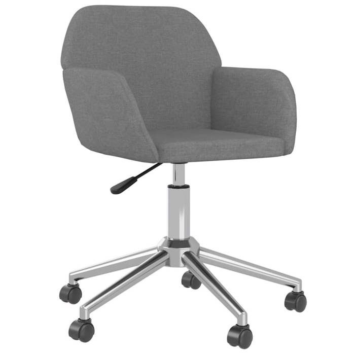 Chaises pivotantes scandinaves - vidaxl - Lot de 2 - Gris clair - 54x60.5x(73-80.5) cm - Pivotement à 360°