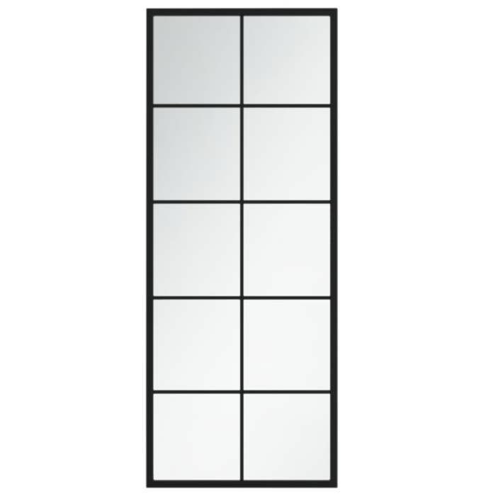 “Winter SaleTOP miroir mural magnifique Noir - Miroir mural noir 100x40cm métal PRO12230