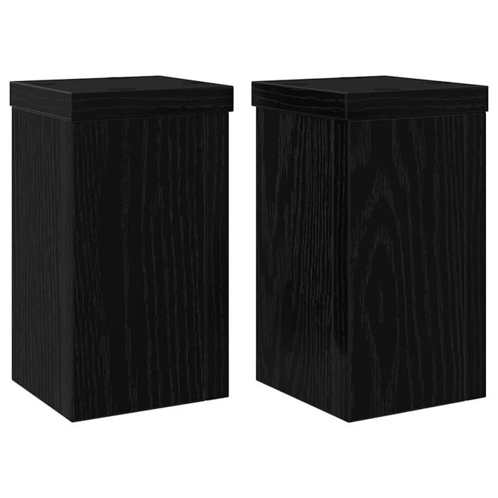 vidaXL Supports de Plantes en Chêne Lot de 2 Chêne Bois - vue 2