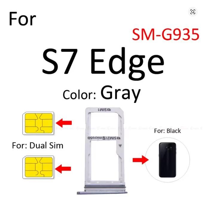 TIROIR CARTE SIM TRAY PLATEAU SD POUR SAMSUNG GALAXY S7 EDGE SM G935