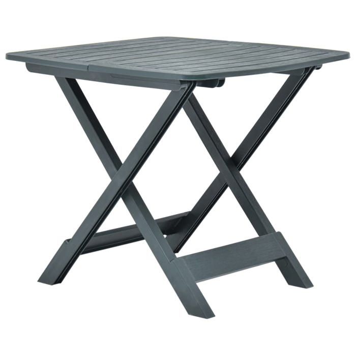 Table de jardin Pliable 2 personnes ABOTT@MEUBLE DE JARDIN/BALCON - Vert 79x72x70cm Plastique C6906026