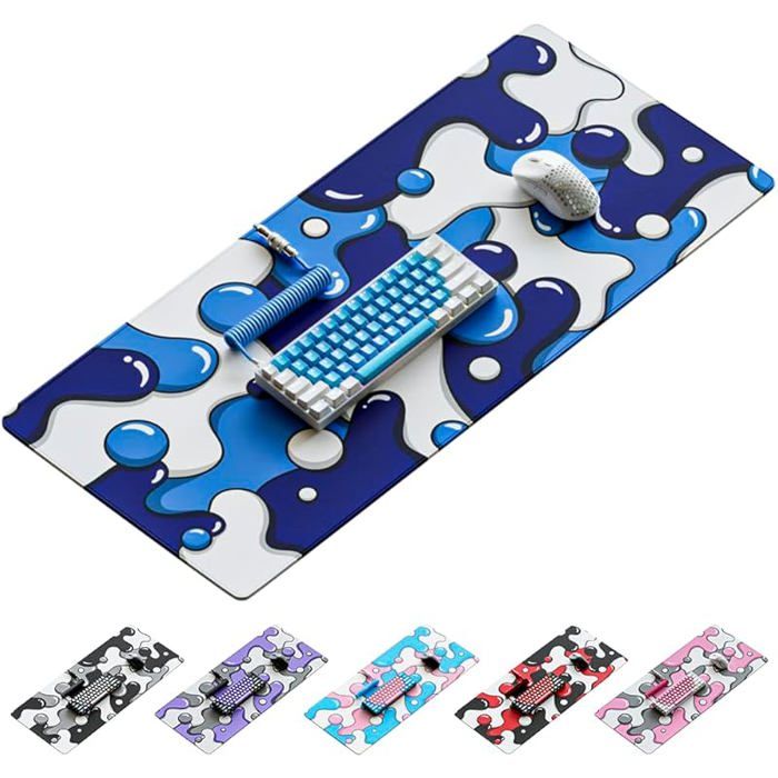 Kraken Keybos DRIP Tapis de souris de jeu XXL bleu