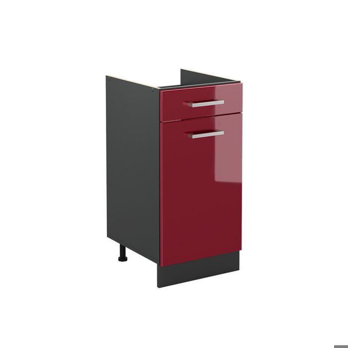 Meuble bas de cuisine R-Line 40cm sans plan de travail Rouge brillant/Anthracite Vicco 61029