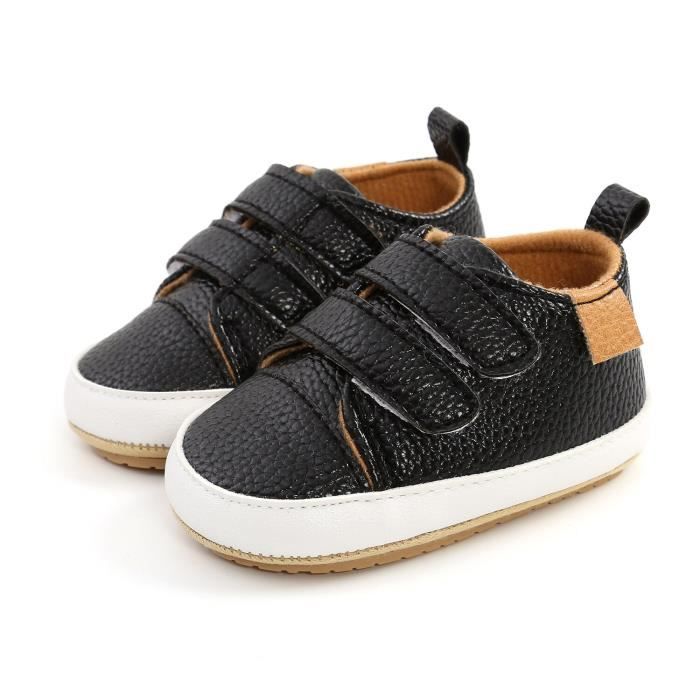 Couleur Noir taille 7 12 mois Chaussures en cuir pour b b s filles