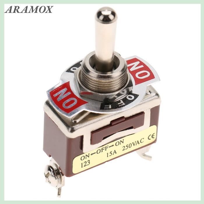 Interrupteur à Bascule Momentané DPDT 12V 20A - Pour Inversion De Polarité Moteur (réf. M-KN3C-223-MX)