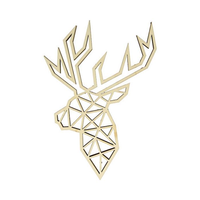 Silhouette En Bois Origami Tete De Cerf Artemio Beige Cdiscount Beaux Arts Et Loisirs Creatifs
