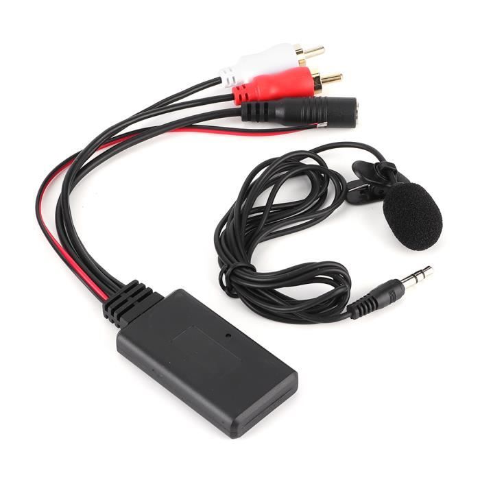 Module AUX Bluetooth, Module adaptateur autoradio, Module AUX Bluetooth 2  Adaptateur de câble RCA avec microphone mains libres pour - Cdiscount Auto