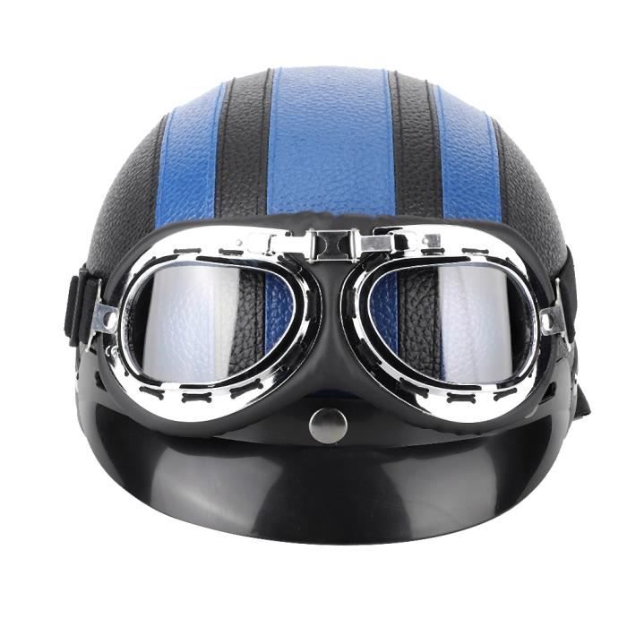 Casque Jet Moto 3/4 Ouvert Avec Pare-Soleil Rétro - Homologué ECE - Hommes Et Femmes - Tailles C,L