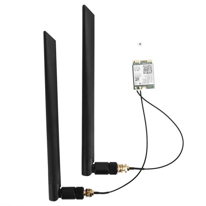 Boyou Carte Reseau Sans Fil Ax201ngw Avec Antenne Wifi Double Bande A Gain Eleve 8dbi Cable De Connexion Ipex4 Prix Pas Cher Cdiscount