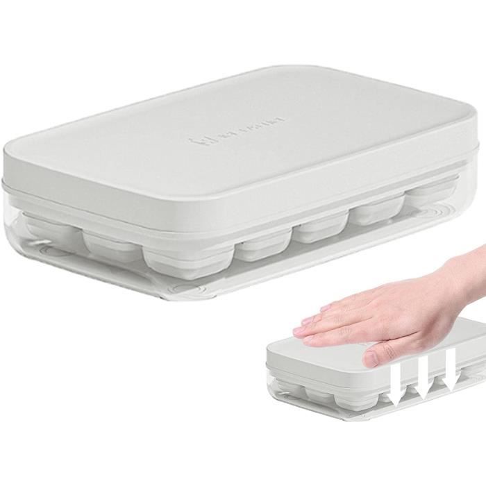 Bac à Glaçons Silicone 48 Cubes Avec Couvercle - Démoulage Facile, Portable - Pour Cocktails, Boissons, Congélation - 7