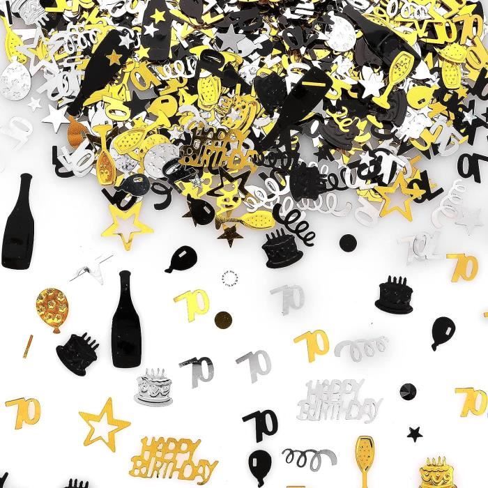confettis table anniversaire 70 ans