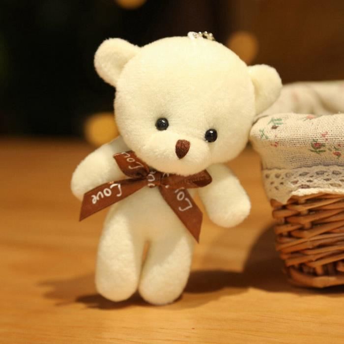 Universal - 13,8 pouces mignon arc peluche jouet jouet ours en peluche,  jolie décoration (blanc) - Doudous - Rue du Commerce