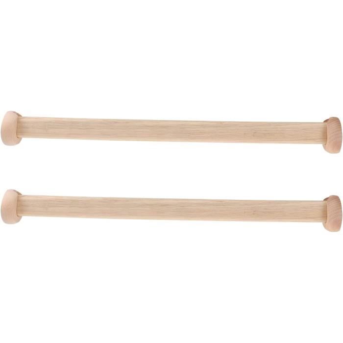 Barre Rideau Bar Bois Heavy Duty 2 Ensembles De Tiges De Garde- Robe ...
