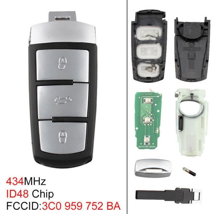 Clé Vierge Smart Key Contact Passat + CC 3C0959752BA 100% Testé