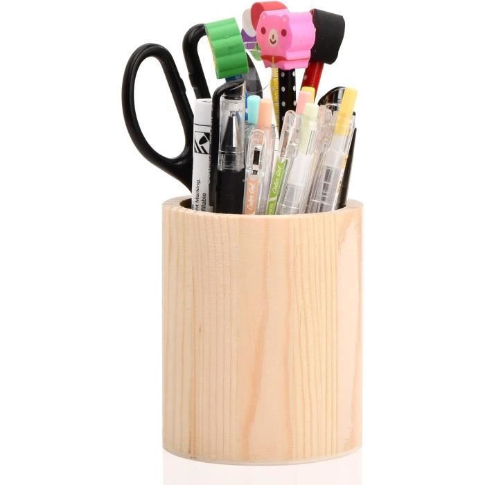 Lot De 3 Porte-Stylos Bureau En Paille Tressée - Organisateur Pinceaux Maquillage Artisanat