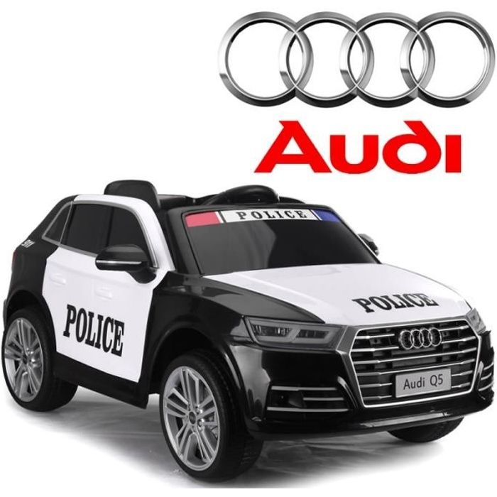 Voiture Electrique Police Enfant Audi Q5 12 Volts Pack Luxe Sherif