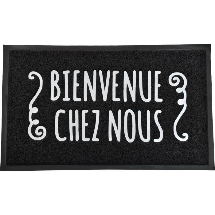 paillasson tapis exterieur brossant et grattant bienvenue chez nous de madeinnature cdiscount maison