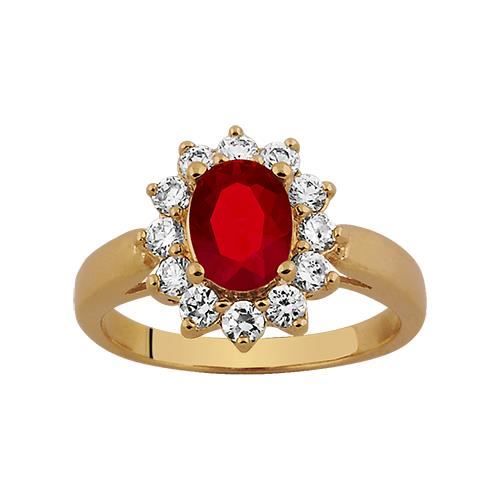 bague or rubis et zirconium bague or rubis et zirconium