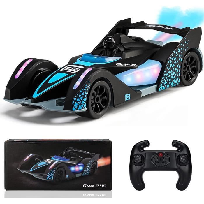 Herefun Voiture Télécommandée 2.4GHz Tout-Terrain Avec Pulvérisation D'Eau Et Lumières LED – 4x4 Haute Vitesse Pour Enfants Et Adultes (Rouge)