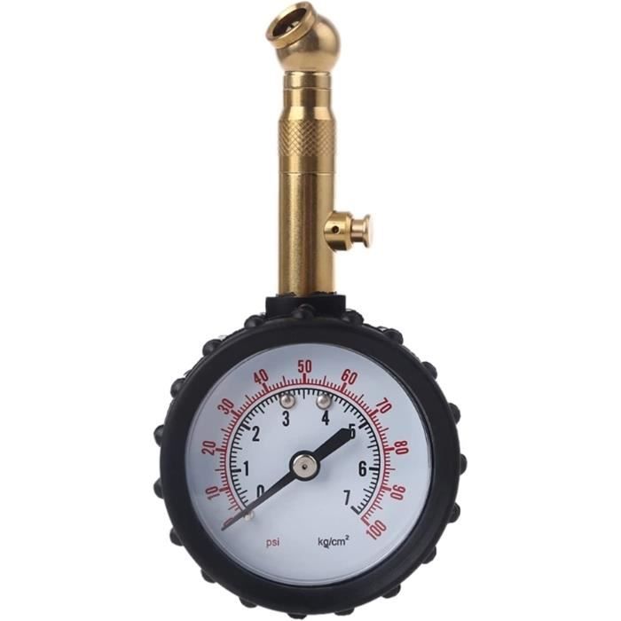 SWAWIS Manomètre Gonfleur Pneu Voiture 220 PSI – Testeur Précis + Gonflage/Dégonflage Rapide Pour Auto, Moto, Vélo