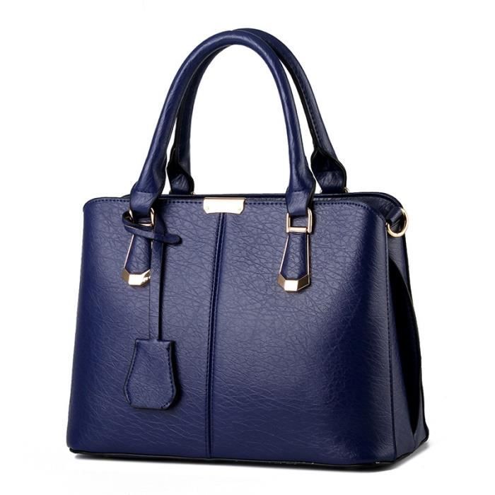Sac à main en cuir femmes bleu Achat / Vente Sac à main en cuir