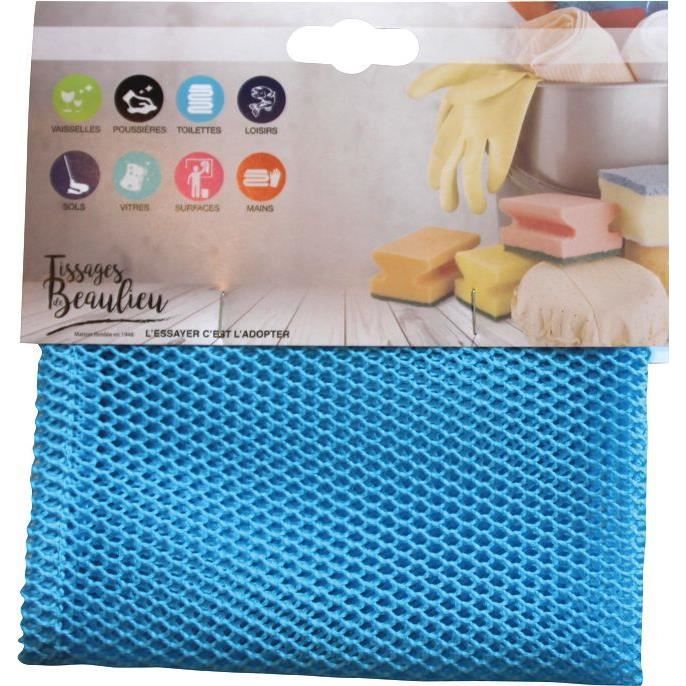 Filet bleu maille ultra récurrente (éponge) 34x34cm