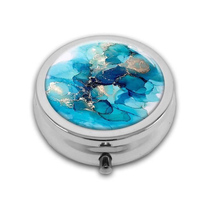 Asixx AX1M Petite Boîte à Pilules Imperméable En Acrylique – étanche, Légère, Avec Porte-clés, Pour Camping Et Randonnée