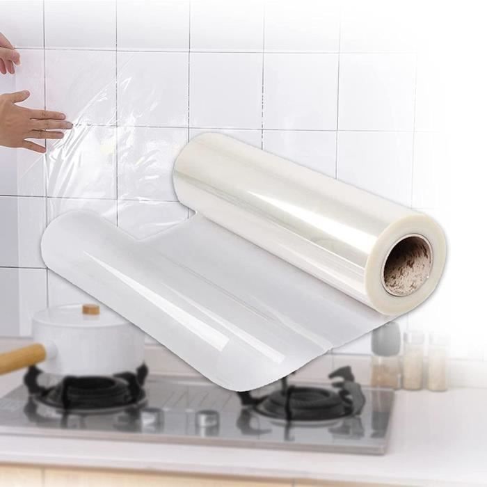 O-Kinee Transparent Film Adhesif,Papier Peint Autocollant,40x 500cm Transparent  Papier Adhesif Résistant à l'Huile Étanche,Papier Adhesif Transparent pour  Meuble,Pour Protection Mur Cuisine : : Cuisine et Maison