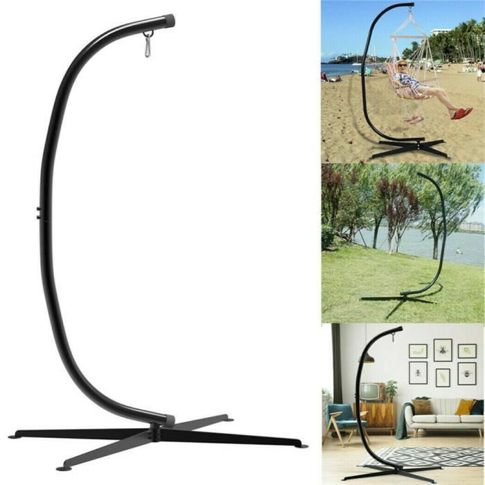 Support Hamac Intérieur/Extérieur - Structure Métal 110kg | Réglable Hauteur Pour Balcon Et Jardin