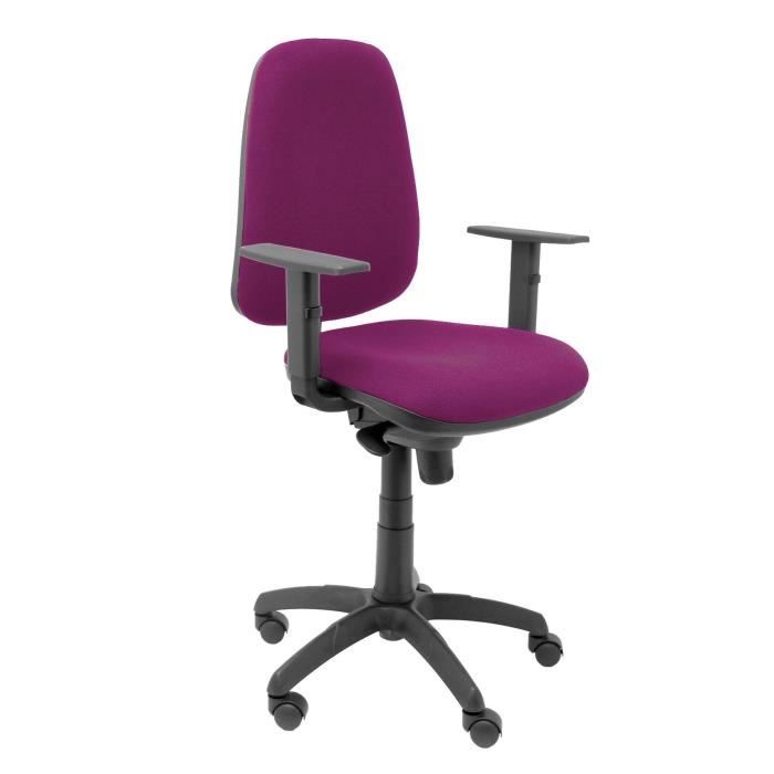 fauteuil de bureau ergonomique avec mécanisme synchro et hauteur réglable - siège et tissu rembourré en tissu bali violet (arms