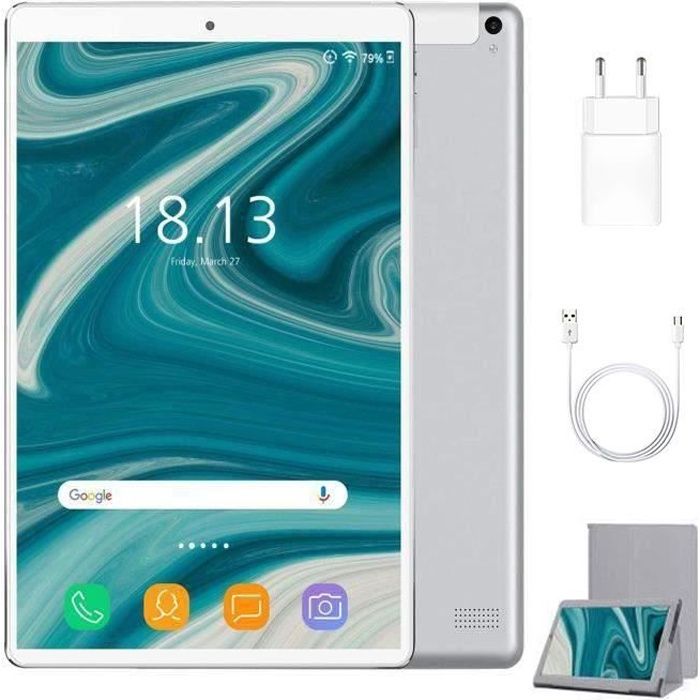 4G LTE Tablette Tactile 10.1”-4 Go+64 Go/128Go-Android