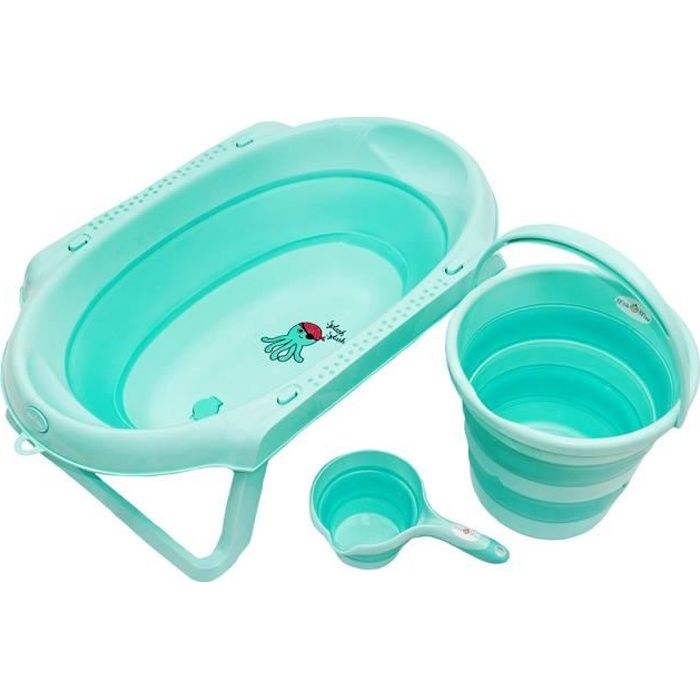 Milk Moo Set de Baignoire Pour B b Motif en 3 Pcs en Plastique