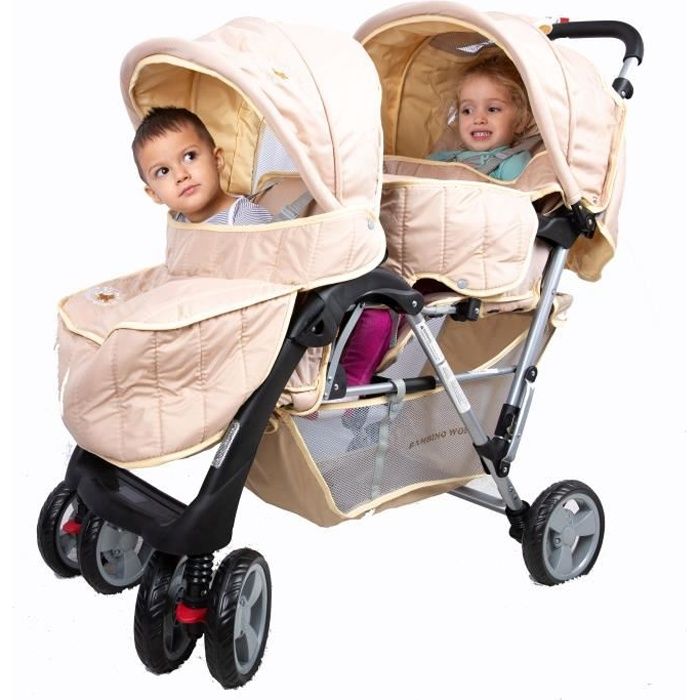 Poussette duo Convertible Two+ beige