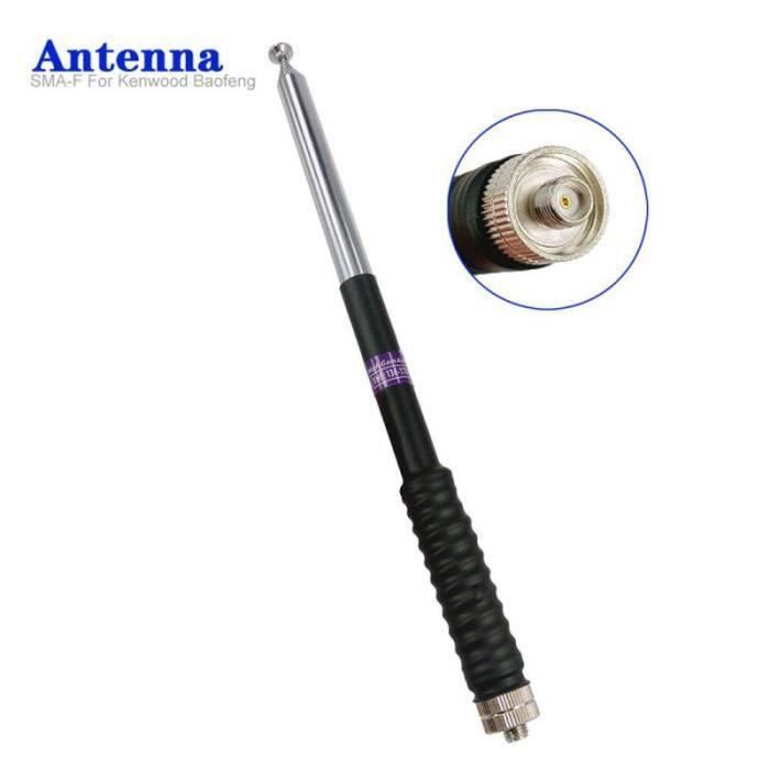ABinvasive E 27MHz SMA-mâle SMA-femelle BNC Déterminer Antenne Télescopique CB Pour Quansheng UV-K5 UV-K5(8) Baofeng UV-K61 Walperforated Talkie