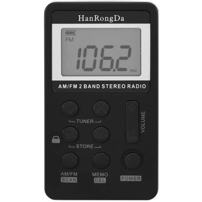 Radio Poche AM/FM Songway - Rechargeable USB - Écran LCD - Avec Écouteurs - Idéale Extérieur