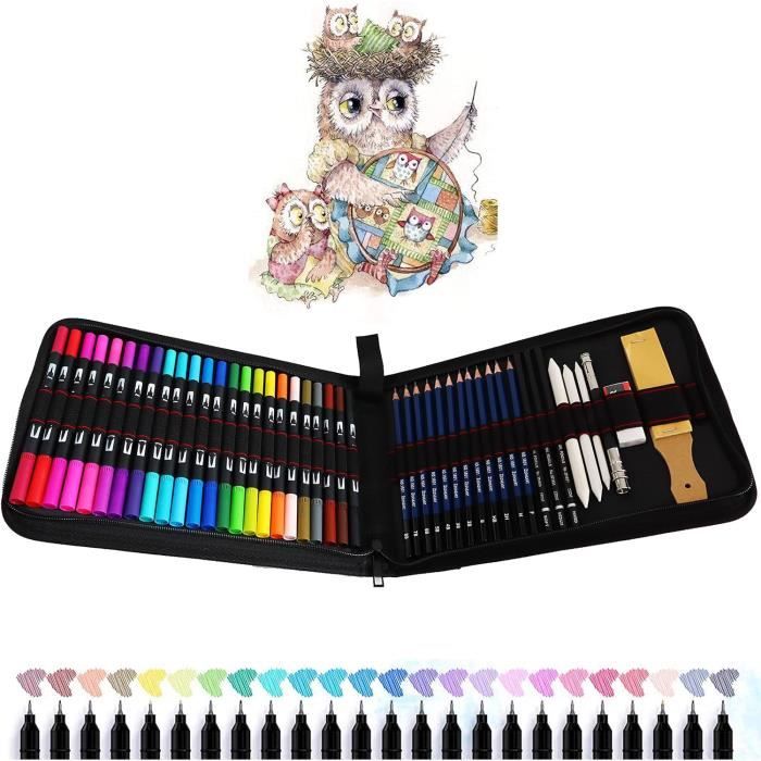 Set De 12 Pinceaux Créatifs Pour Peinture Acrylique Et Huile – Outils Dessin Pour Enfants Et étudiants