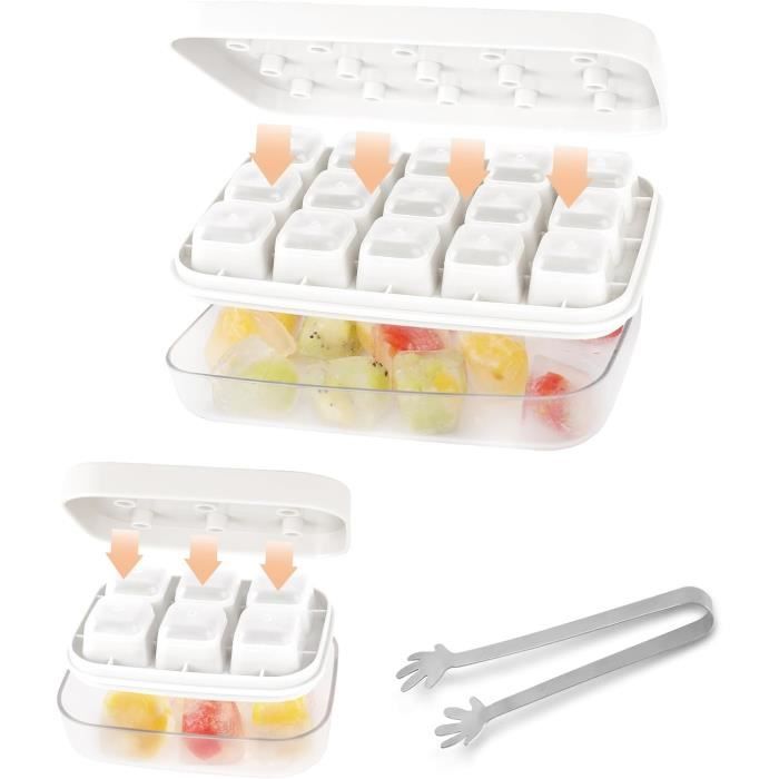 Webake Lot de 2 Bacs à Glaçons Diamante Moules à Glaçons en Silicone Moules à Glace pour Popsicle Gâteau Muffins Gelée Chocolat Savon