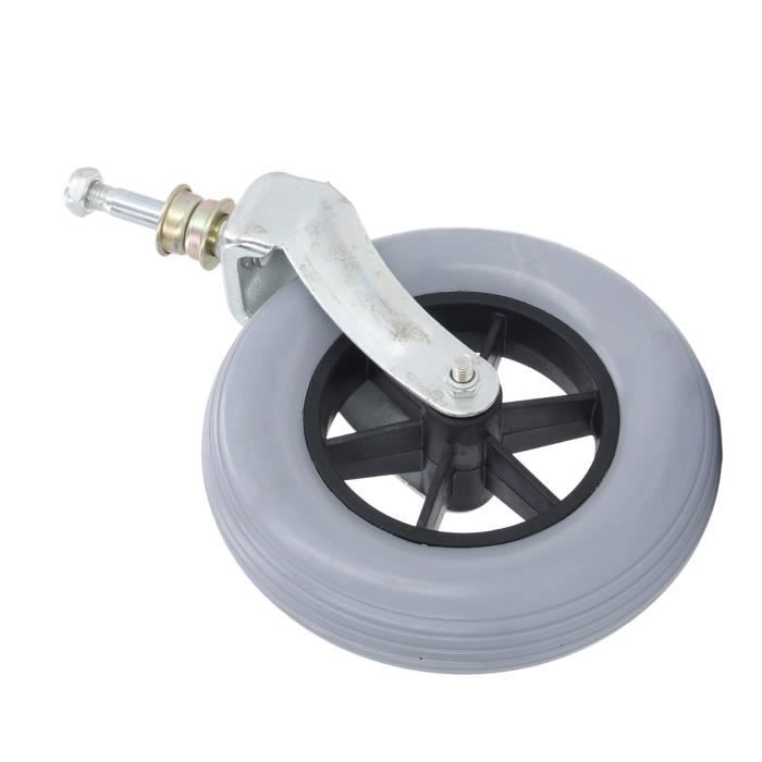 Roue Arrière De Fauteuil Roulant 12″ – Complète Avec Pneu 12½ X 2¼, Jante Plastique Et Valve Schrader – Idéal Pour Remplacement