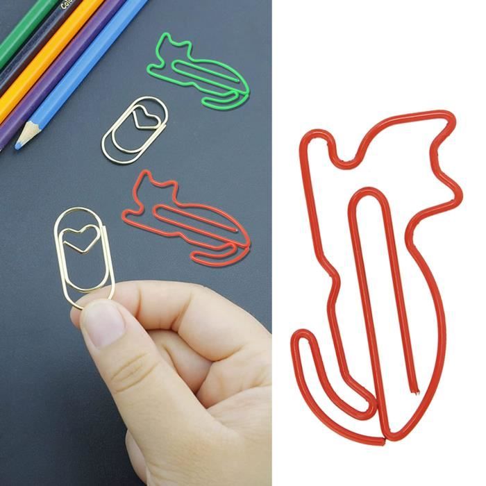 LID 100 pièces offre spéciale transfrontalière trombone hétérosexuel trombone chat rouge