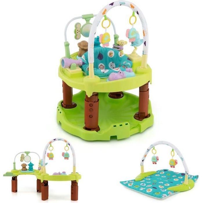 DREAMADE Trotteur B b volutif 3 en 1 Si ge Sauteur Table d