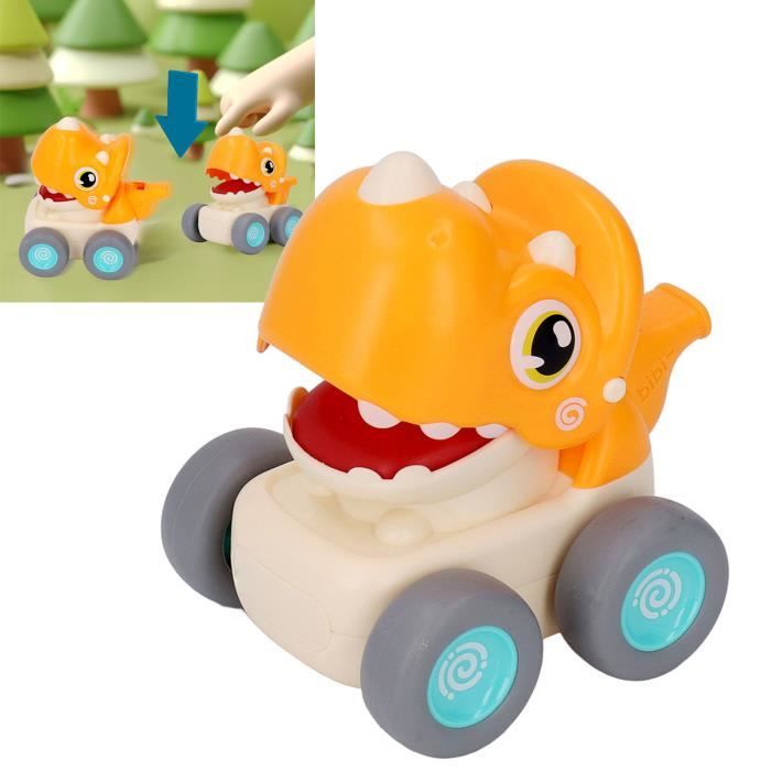 Garage Dinosaure 2-en-1 Pour Voitures – Avec Lumière, 6 Voitures Incluses, Circuit à Obstacles – Cadeau Pour 2-5 Ans