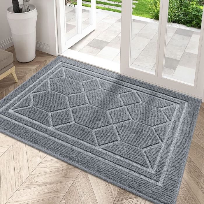 Paillasson D'Intérieur Ultra Fin Et Lavable - 2,65 Mm D'Épaisseur, Antidérapant, Absorbant - Multi-Tailles