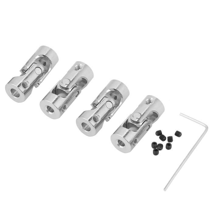Paquet De 5 Joints Universels Rotatifs 3,17mm à 4mm - Accouplement Arbre L23 X D9 Avec Vis Et Clé Pour RC, Imprimante 3D Et Bricolage